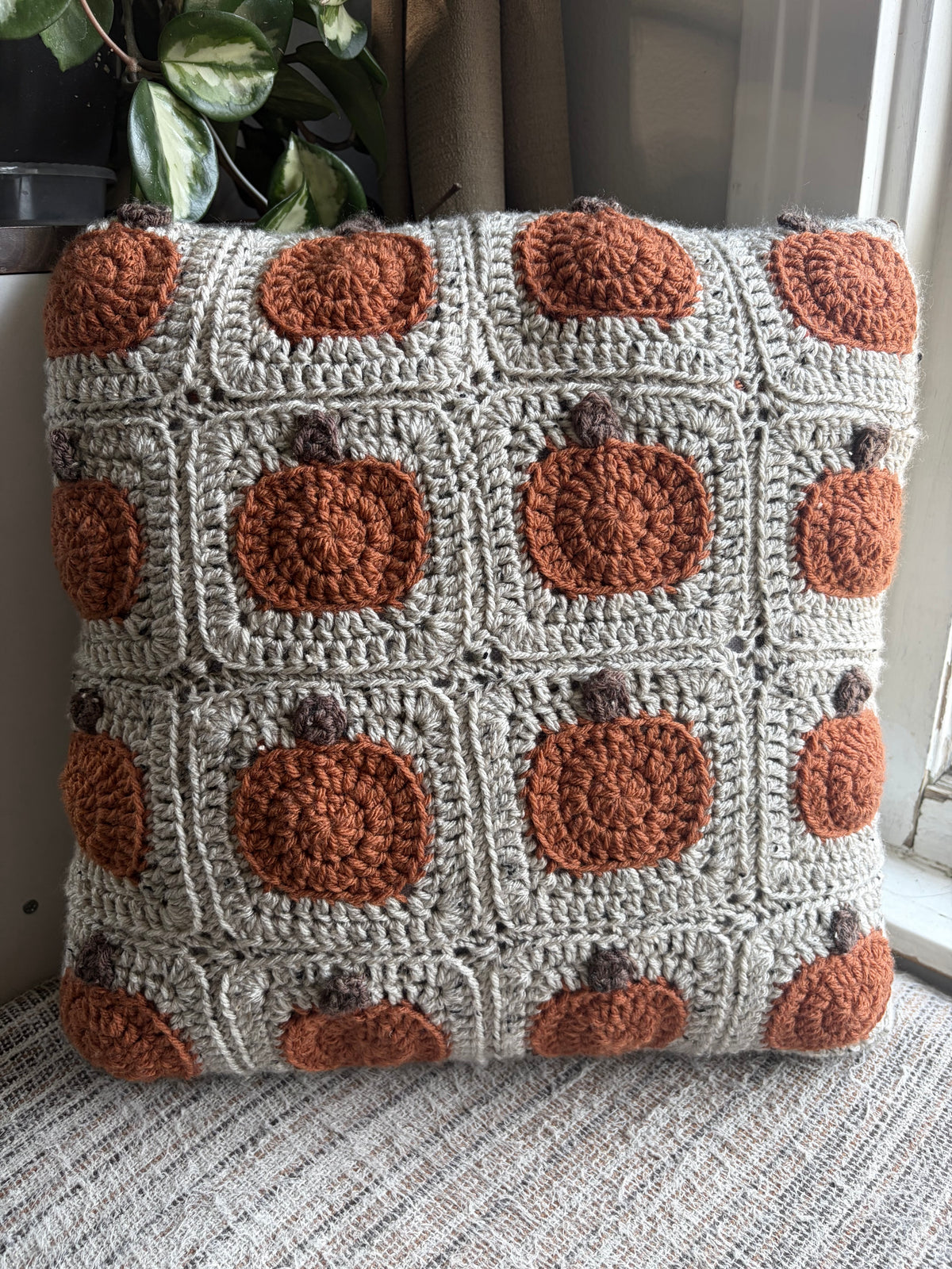 Granny pumpkin pillow
