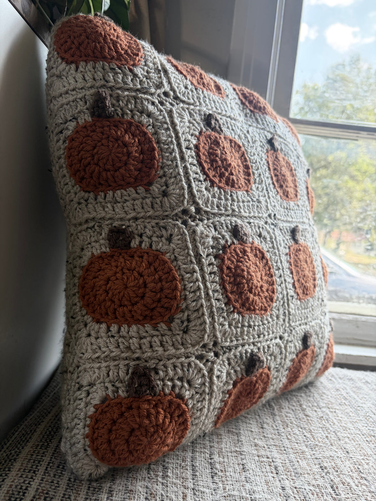 Granny pumpkin pillow